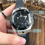 Swiss Copy Hublot Big Bang Sang Bleu II Watch Stainless Steel Black Bezel 45mm
